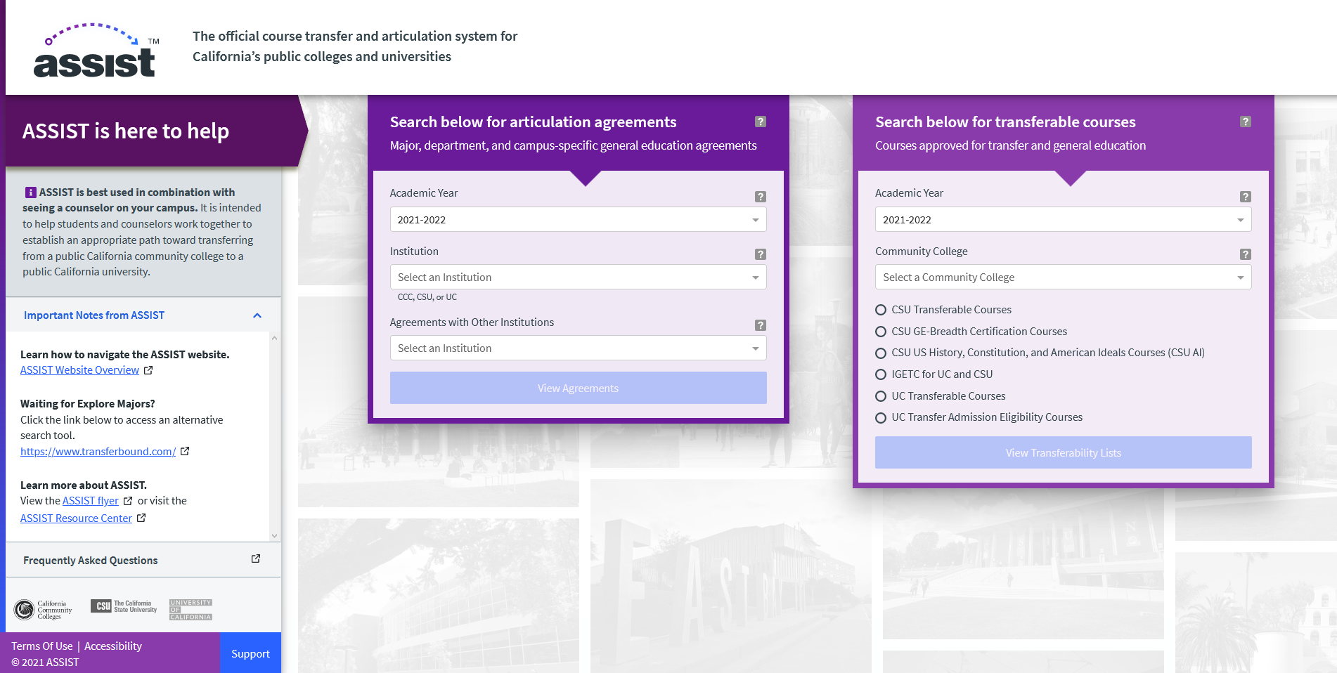 ASSIST Resource Center Home. ASSIST Interface Showcases Everything a Student Needs assist-org and assist. org also assist.oeg